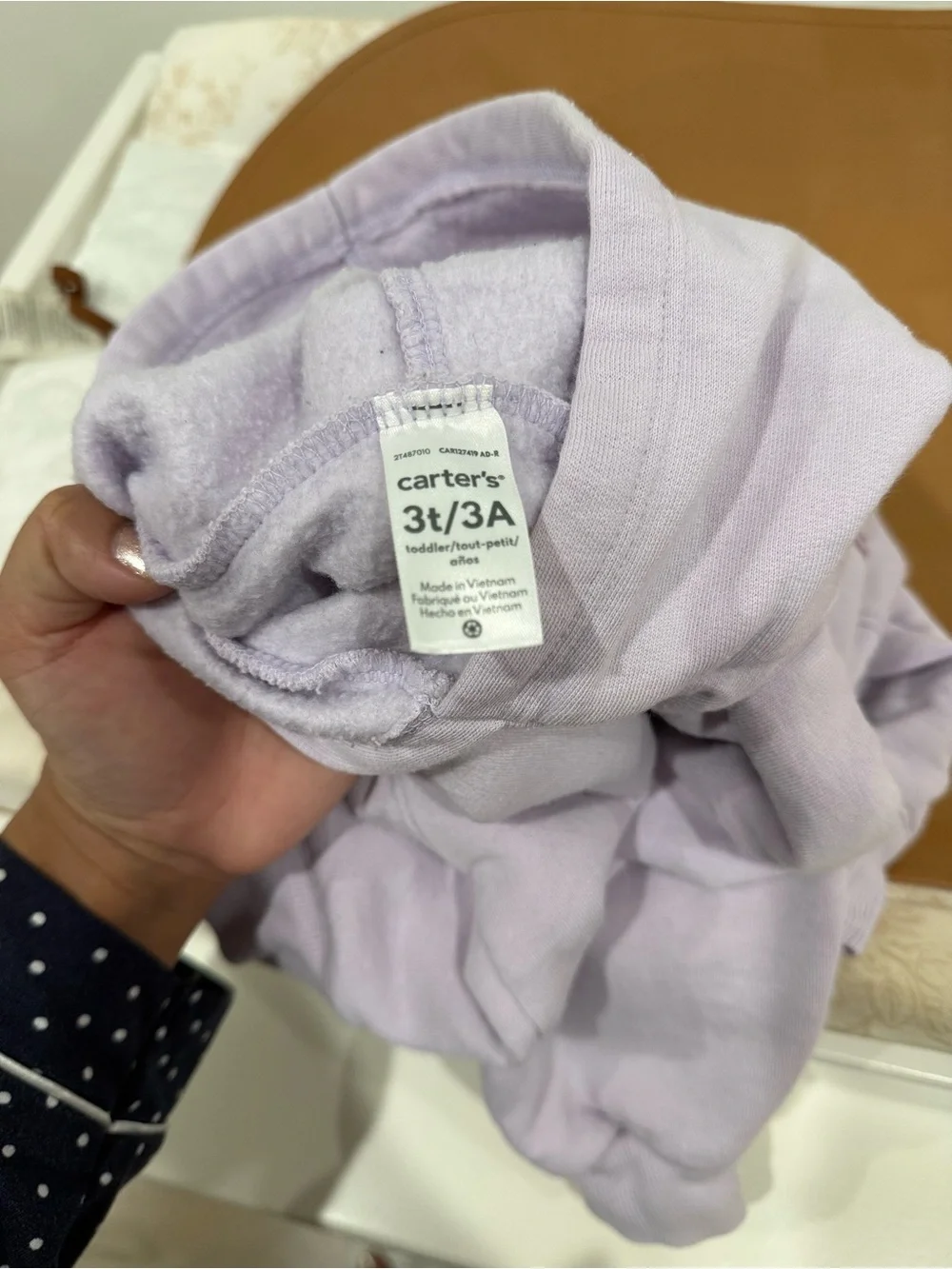 Carter's Lilac Hooded One-Piece with Purple Floral Graphic